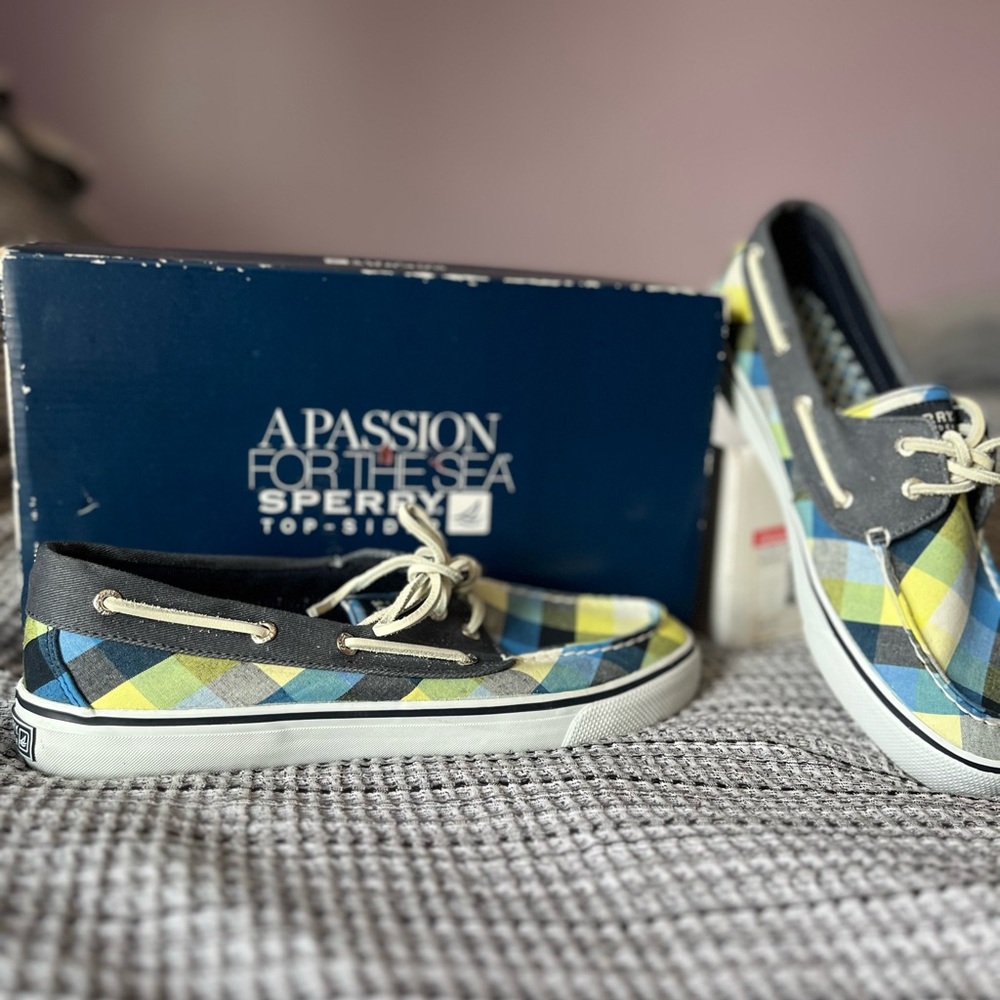 Sperry Multicolor Plaid Boat Shoes